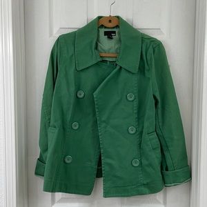 H&M size 12 green short  canvas pea coat
